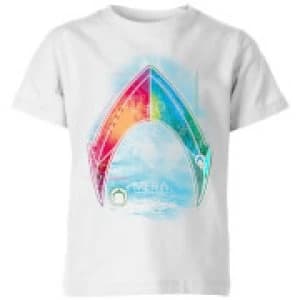 Aquaman Mera Beach Symbol Kids T-Shirt - White - 11-12 Years