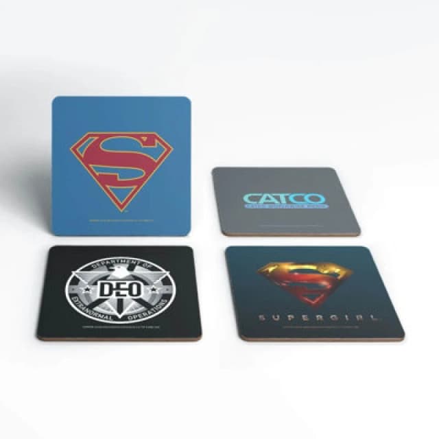Zavvi Dc Supergirl TV Corkbacked Coaster Set