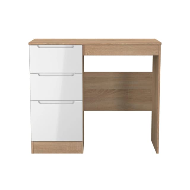 Welcome Furniture Milan 3 Drawer Vanity - Ready Assembled Dressing Table Medium White 38249890390