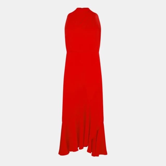 Ted Baker Neck Tie Midi Dress Red female 6 (2X)