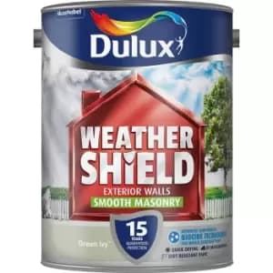 Weathershield Smooth Masonry Paint, 5L, Green Ivy