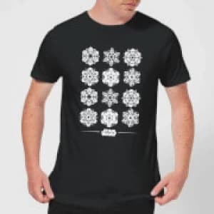 Star Wars Snowflake Mens Christmas T-Shirt - Black