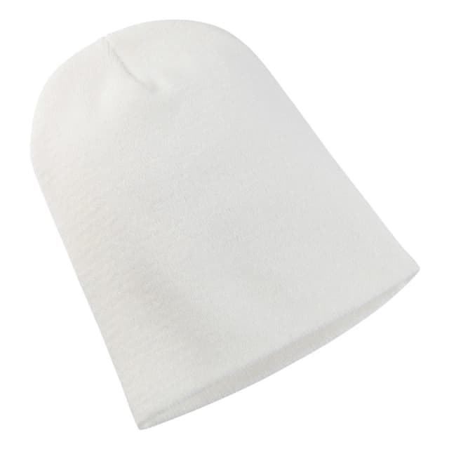 Yupoong Flexfit Heavyweight Long Beanie Winter Hat in White White Unisex One Size