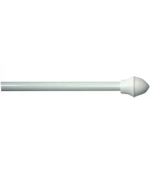 NEWEDGEBLINDS 13mm Extendable Metal Curtain Cafe Rods (White Cafe Rod 135cm - 220cm) CR 135 WH