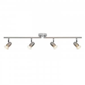 4 Light Spotlight Brushed Chrome, GU10