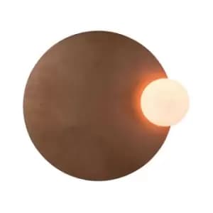 Larissa Lighting - Larissa Mandria Sconce Wall Lamp 1 Light Metal-Glass