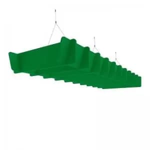 Piano Scales acoustic suspended ceiling raft in dark green 2400 x