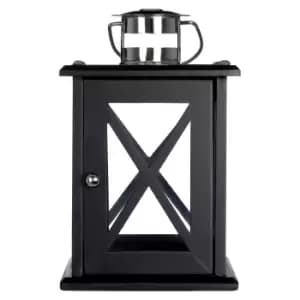 Hampstead Black Criss Cross Lantern Medium