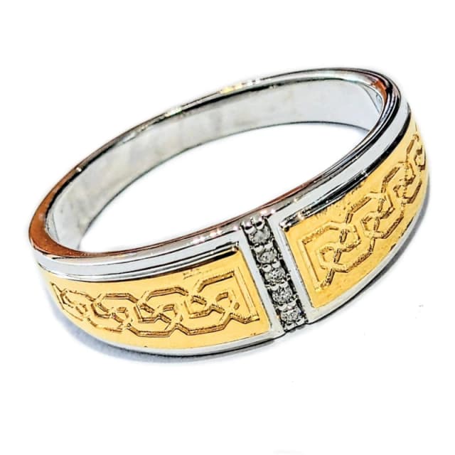 Espree 9ct Diamond Set Ring Gold unisex Z