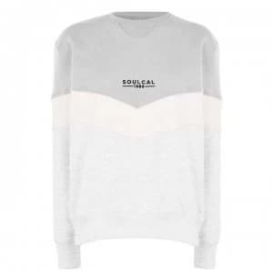 SoulCal Crew Neck Sweatshirt Ladies - Sage/Nude