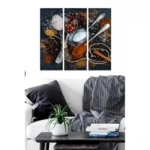 MDF1914130 Multicolor Decorative MDF Painting (3 Pieces)