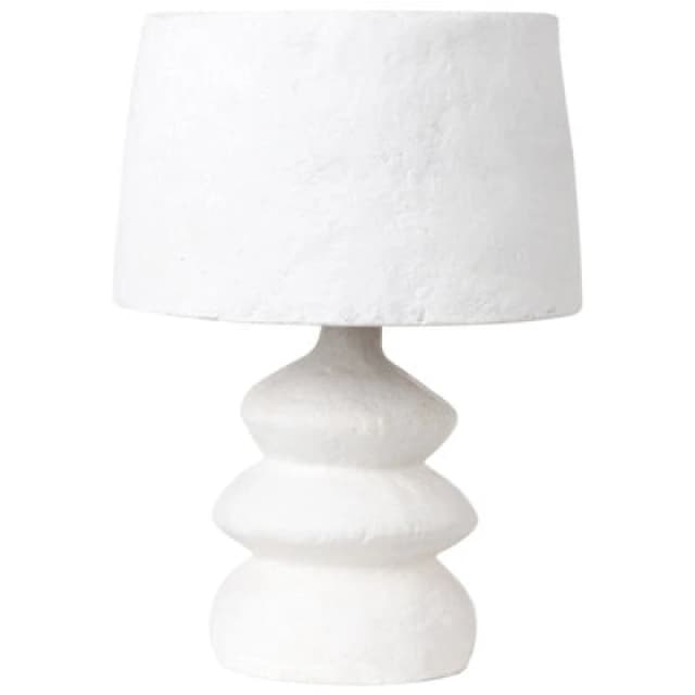 Beliani Table Lamp Arapey Papier-Mache White
