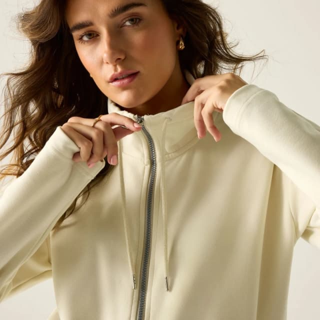 Regatta Womens Ashlynn Full Zip Knitted Fleece in Cream Size: 20 Cream Female 20