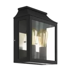 Eglo Soncino - 2 Light Outdoor Wall Lantern Black IP44, E27