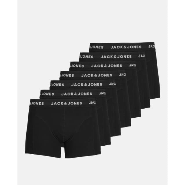 Jack and Jones 7-pack Huey Trunks Plus Size Mens Black male 2X Large