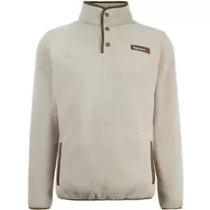 Barbour Mens Latrigg Fleece Jumper Washed Stone Large
