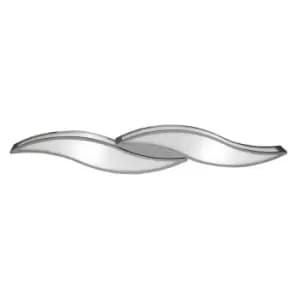 Sintesys Wall Lamp E27 2 Light E27 Large, Polished Chrome/White Acrylic, CFL Lamps INCLUDED