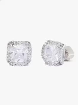 That Sparkle Princess Cut Large Studs - "Clear/Silver" - One Size
