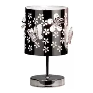 Titilla Childrens Table Lamp With Round Shade, Black