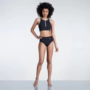 Slazenger Zip Bikini Ladies - Black/Yellow