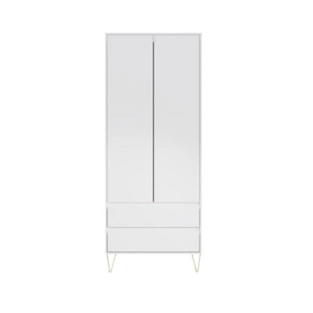 Timber Art Design 2 Door 2 Drawer Wardrobe White
