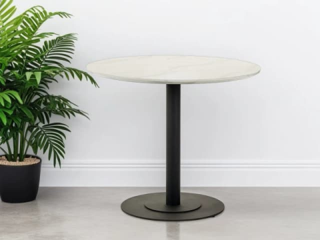 Julian Bowen Luca 80cm Marble Effect Dining Table
