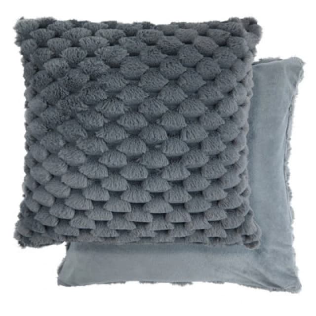 New Edge Blinds Leah Collection Deluxe Cushion Cover in Grey Size: 43cm x 43cm Grey Unisex 43cm x 43 cm