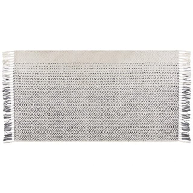 Beliani Rug Omerli White 80 X 150 Cm Wool