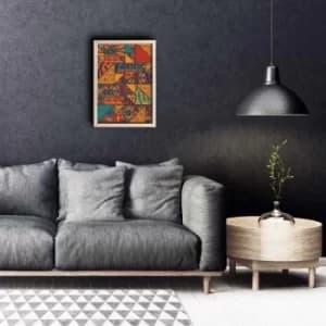 KCT-018 Multicolor Decorative Framed MDF Painting