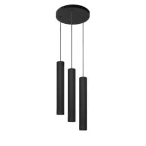 Tuba Cluster Pendant Ceiling Light Black 30cm