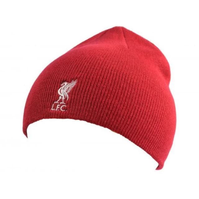Liverpool FC Mens Crest Knitted Beanie in Red Red Male One Size