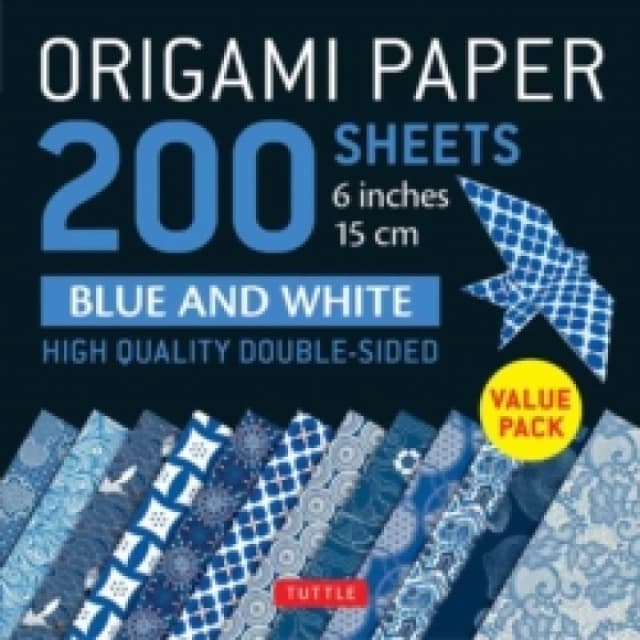 Origami Paper 200 Sheets Blue & White Patterns 6 (15 Cm). Loose-leaf. By Tuttle Publishing" Books