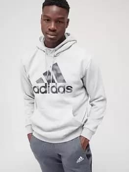 adidas Camo Hoodie - Medium Grey Heather Size XL Men