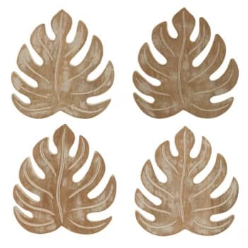 Sass & Belle Wooden Cheese Plant (Set of 4) Coasters