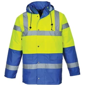 S466YRB4XL - sz 4XL Hi-Vis Contrast Traffic Jacket - Yellow/Royal - Portwest