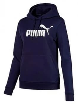 Puma Essential Logo Fleece Hoodie - Navy
