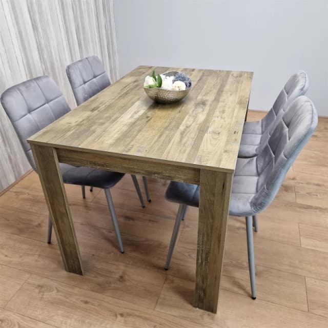 KOSY KOALA KOSY KOALA Dining Table Set with 4 Chairs Dining Room and Kitchen table set of 4 in Brown Brown One Size Unisex 5060711588902