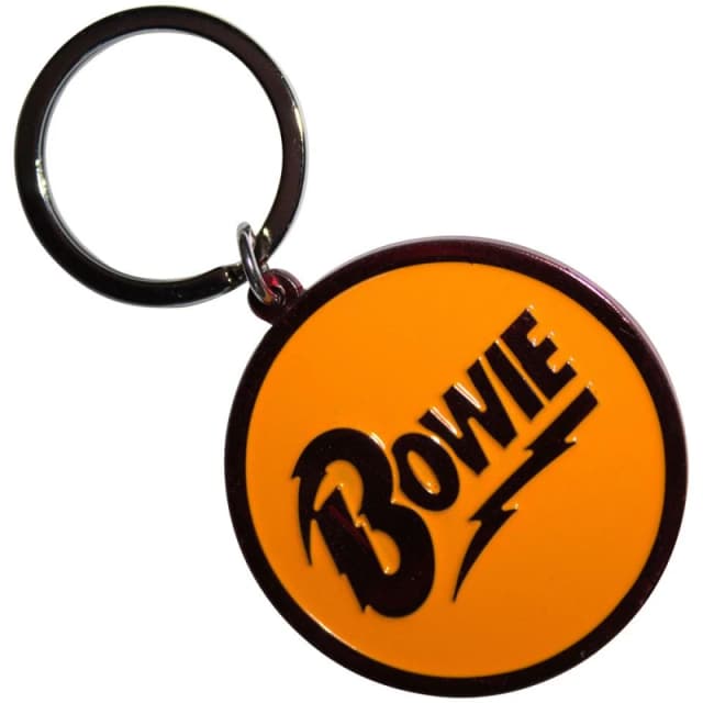 David Bowie David Bowie Circle Logo keyring Keychain in Orange Orange One Size Unisex 5056836440232