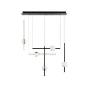 Larissa Idalium Ceiling Pendant Light 8W Aluminium-Metal Black, Gold