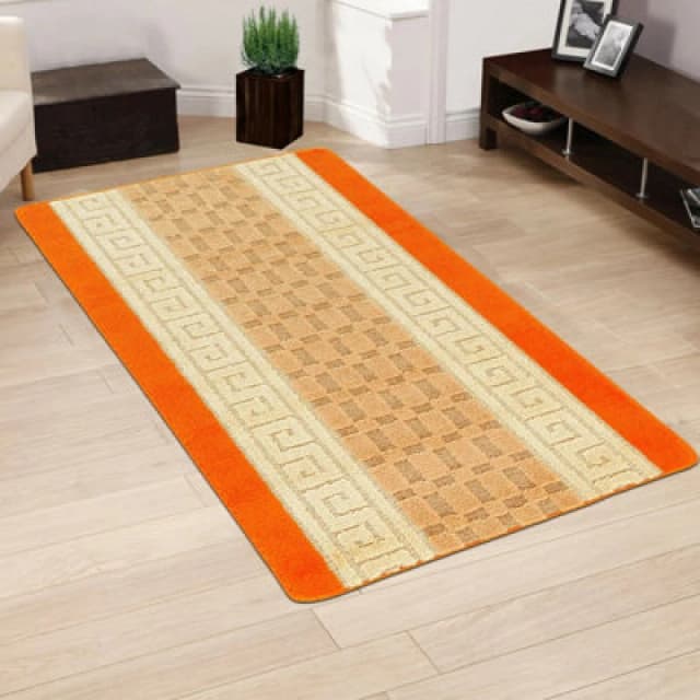 Smart Living Smart Living Heavy Duty Machine Washable Hallway Kitchen Non Slip Door Mat in Orange Size: 40cm x 60cm Orange 40cm x 60cm Unisex 063255