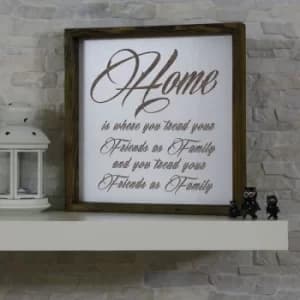 KZM013 Brown White Decorative Framed MDF Painting