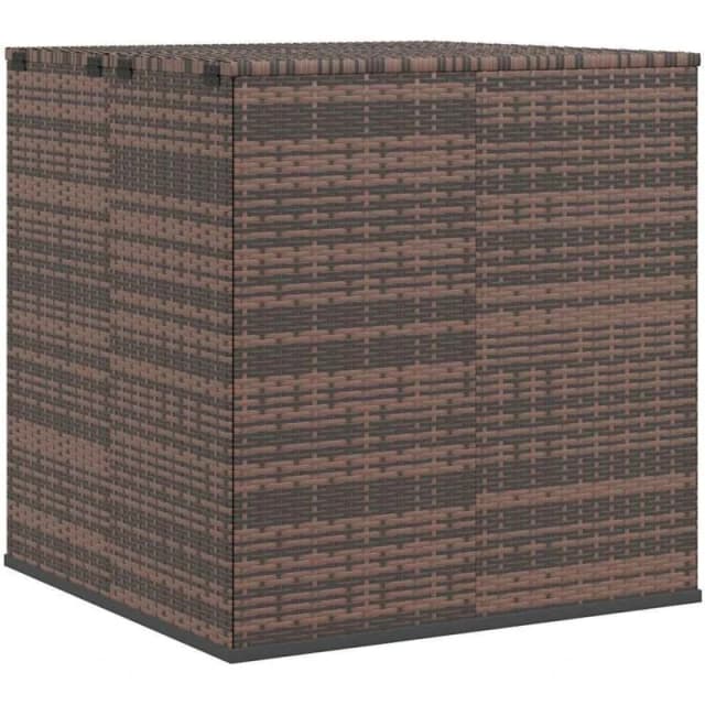 VIDAXL Garden Cushion Box pe Rattan 100x97.5x104cm Brown Vidaxl 8720286669341