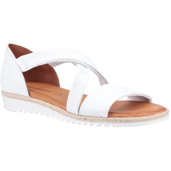 Hush Puppies Womens Gemma Leather Strappy Wedge Sandals - UK 3 White female GDE2390WHT3