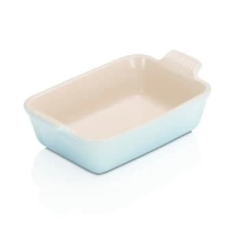 Le Creuset Stoneware Small Heritage Rectangular Roasting Dish - 19cm - Coastal Blue