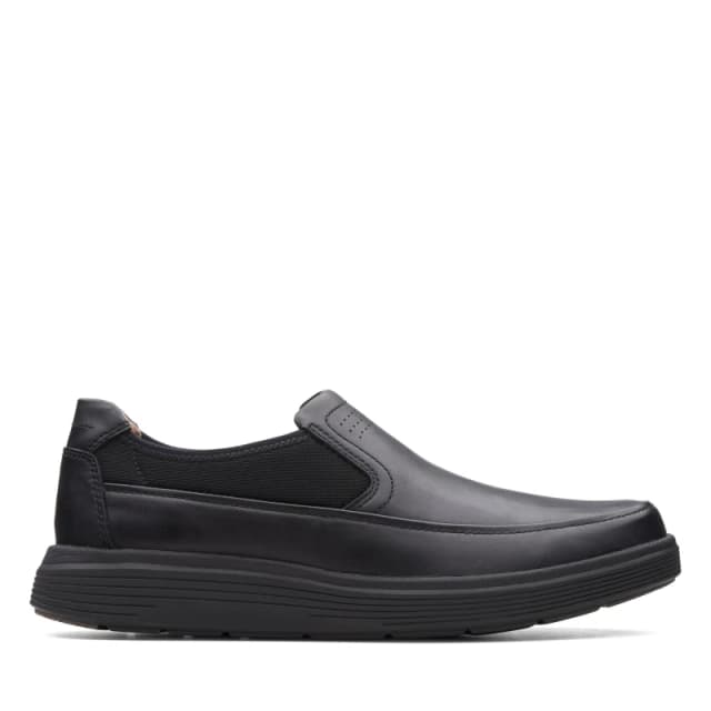 Clarks Clarks Men Un Abode Go Loafer Black Leather Slip Ons,Loafers Size: 12-Wide Fit Black 12-Wide Fit Male 5050408758091