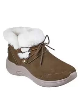 Skechers On-the-go Midtown Lace Up Chugga Boot, Olive, Size 4, Women