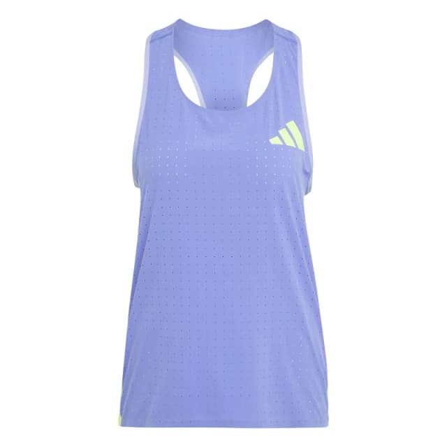 adidas Adizero Promo Tank Running Vest Womens Cobalt Blue female 12 (M)