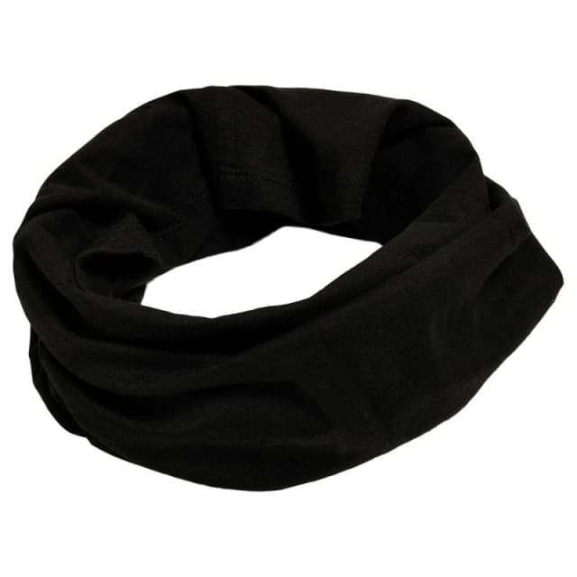 Build Your Brand Mens Tube Cotton Scarf in Black Male One Size