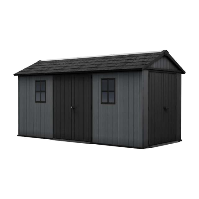 Keter Newton Plus Dual Entry Shed 15X7.5ft - Grey