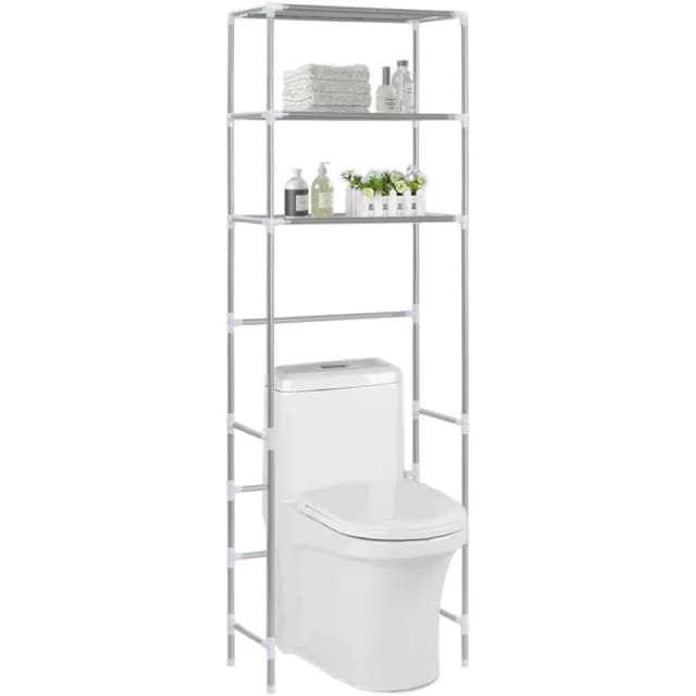 VIDAXL Vidaxl - 3-Tier Storage Rack over Toilet Silver 53x28x169cm 282464